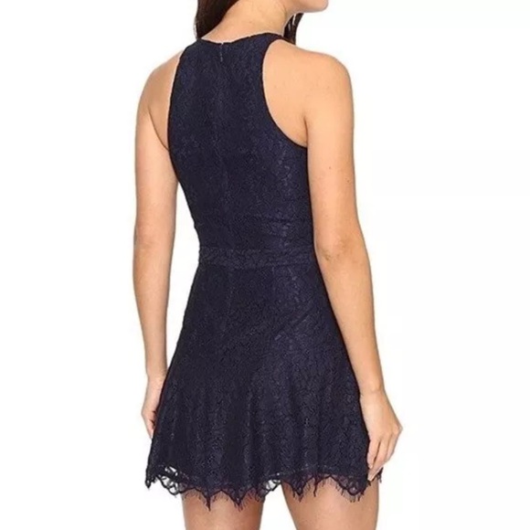 Joie Adisa Navy Blue Lace Mini Dress Sz 8 - Picture 3 of 15
